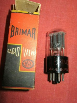 Vintage English Brimar 6sl7gt Audio Twin Triode.  Valve Audio.  Strong Testing