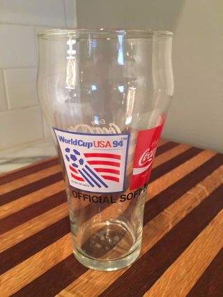 1994 World Cup Usa Soccer Coca Cola Glass - Vintage 90 