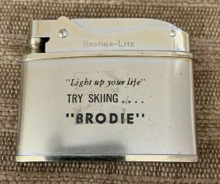 Vintage Cigarette Lighter Light Up Your Life Try Skiing Brodie Ashford Ma