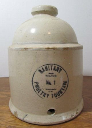 Mccoy Sanitary Stoneware Poultry Fountain Feeder/waterer