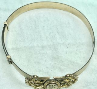 Vintage Victorian Style Engraved “E” Gold Filled Adjustable Bracelet 3