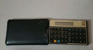 Hp 12c Financial Calculator Vintage With Case Sleeve.