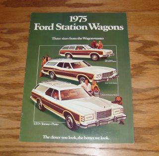 1975 Ford Station Wagon Sales Brochure 75 Ltd Torino Pinto