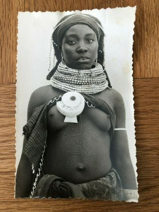 Vintage RisquÉ Postcard - African Girl - 13,  5 X 8,  5cm - Print From The 60`s