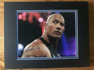 Dwayne " The Rock " Johnson,  Wwe Legend Autographed 8x10 Photo,  11x14 Frame