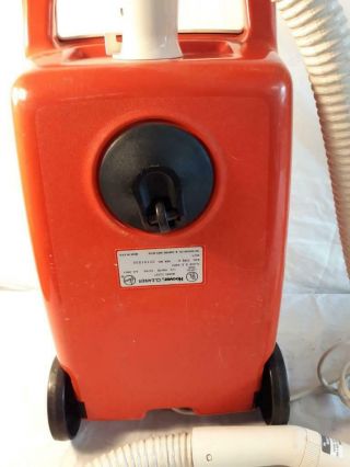 Vintage Hoover Spirit S3247 Orange & White Canister Vacuum Cleaner 3
