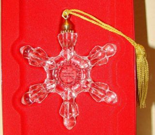 Vintage Gorham Lead Crystal Snowflake Christmas Ornament Made In Germany