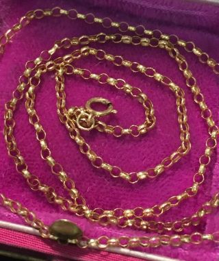 Vintage Jewellery Lovely 9 Carat Gold Links Chain - Stamped 375