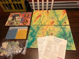 Vtg 1977 Gettysburg Civil War Battle Board Game Avalon Hill - Some Unpunched