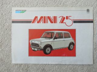Vintage Early 1980s Mini 25 Austin Morris Sales Brochure Vgc