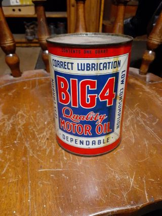 Vintage Oil Can Big 4 Motor Oil.  Great Find