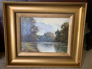 Gorgeous Framed Antique Oil Painting On Board Signed R Foster 1912