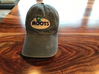 Vintage Moots Cycles Hat Baseball Cap,  Blue With Alligator Logo Tf24