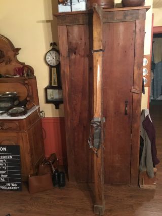 Antique Vintage Lund Wooden Touring Skis - C A Lund Bindings,  80 Inches Long