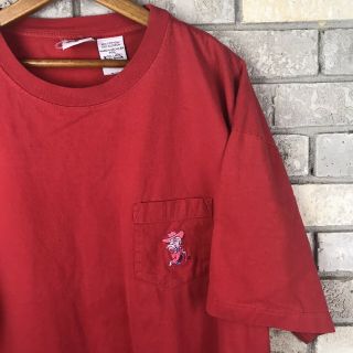 Vintage Ole Miss Rebels Pro Edge Pocket T Shirt Mens Xl Red Ncaa Cotton Unique