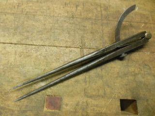 Vintage Cast Steel 10 " Dividers Sargent & Co Old Scribe Tool Joinery Layout Work