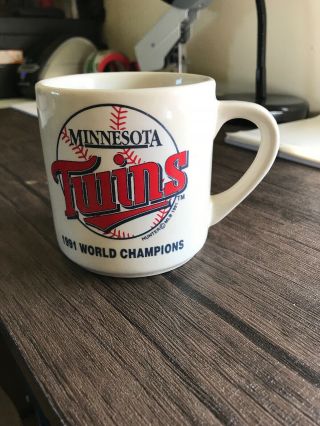 Vintage 1991 Minnesota Twins Baseball World Series Coffee Mug