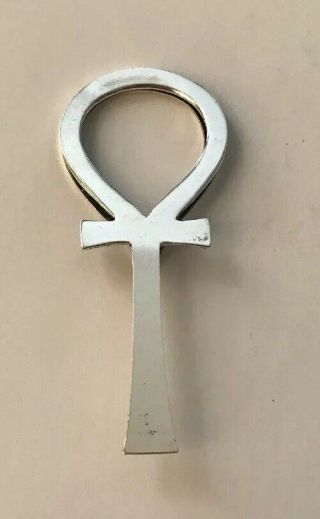 Vintage C.  1970 Tiffany Co.  Makers Sterling Ankh Bookmark King Tut 925 Pre - Owned