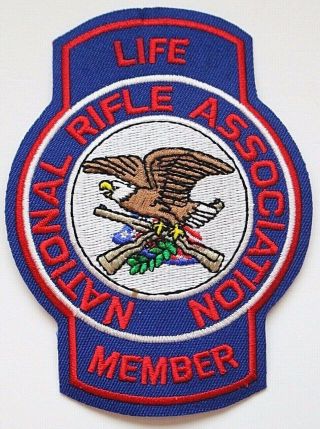 Vtg National Rifle Association Life Member Patch Nra Gun Rights Firearms Eagle