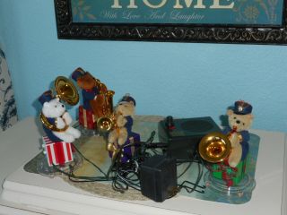 Vtg,  Mr.  Christmas Animated Musical Bear Brass Band 21 Songs