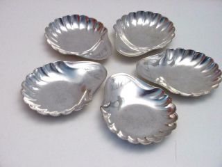 5 Antique Silver Plates Change Trays,  Wiskemann
