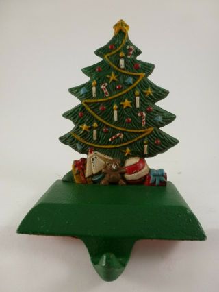 Vintage Midwest Importers Cast Iron Xmas Tree Christmas Stocking Hanger