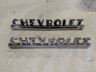Vintage 1947 - 1953 Chevrolet Truck Emblem Badge Nameplate Oem 47 48 49 50 51 52