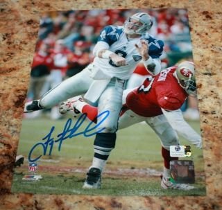 Troy Aikman Dallas Cowboys Signed Authenticated Autographed 8x10 Photo