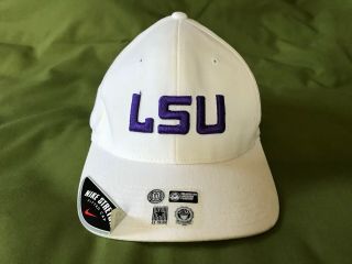 Vintage Nick Saban Signed White Lsu Nike Baseball Cap Louisiana State University