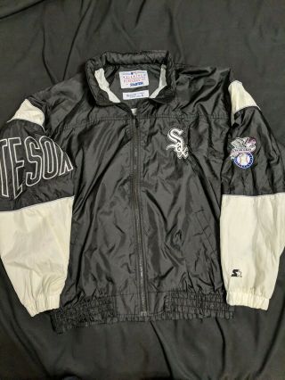 Vintage 90s Starter Chicago White Sox Jacket Windbreaker Men 