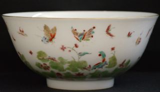 Fine Antique Chinese Famille Rose Porcelain Big Bowl,  Qianglong Mark