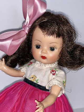 Vintage 1955 Nancy Ann Muffie Walker Doll In 502 Gay Cotton Print