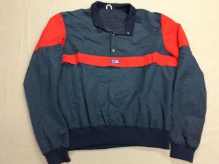 Vintage 1984 80s Cb Sports Blue And Red Ski Snow Pullover Jacket Mens Large