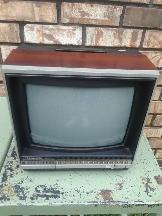 1983 Vintage Wood Grained Panasonic Color Catv94 12 Inch Tv