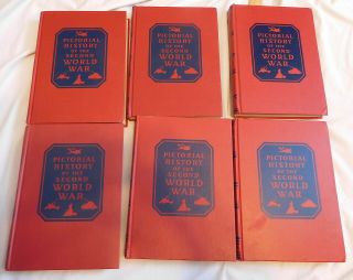 Vintage Pictorial History Of The Second World War Volumes One 1 - 6 Six 1944,  Books