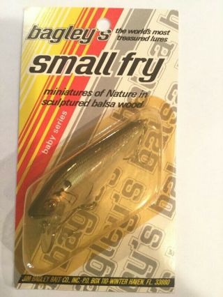 Vintage Bagleys Small Fry In Package 4sf2 - Sh4 Shad On White Is Hard To Find