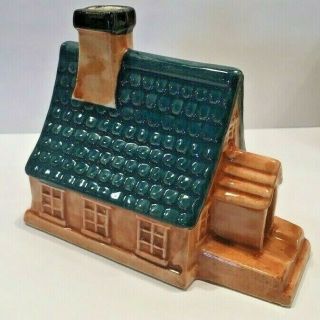Vintage Ceramic Figural Ashtray Smoking Chimney,  House,  Cabin,  Japan