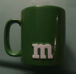 Green M&M Coffee Mug Mars M&M ' s w/ Hands Vintage Coffee Cup 2