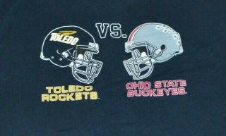 Toledo Rockets Vs Ohio State Buckeyes 2011 Football T Shirt Xl Champion Osu Ut