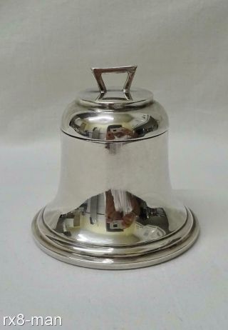 1910 Antique Solid Sterling Silver Bell Shaped Small Inkwell