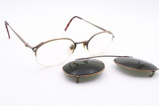 Matsuda 2855 Rx Eyeglasses Frames 50[]22 - 145 Antique Bronze W/clip - On Shade B393