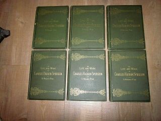 Antique 6 Vol.  The Life And Work Of Charles Haddon Spurgeon G.  Holden Pike Rare