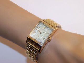 Vintage Longines Swiss 17 Jewel 9l 10k Gold Filled Art Deco Watch