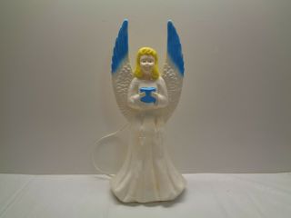 Vintage Blow Mold Christmas 18 " Union Products Angel Tabletop Decor Lighted