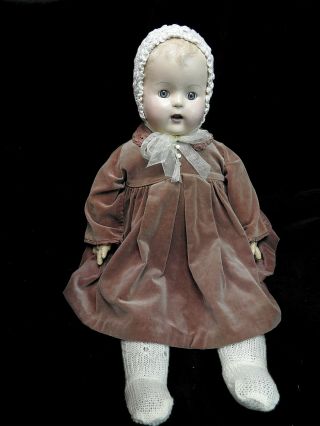 25 " Composition Baby Doll With Cloth Body,  1930 