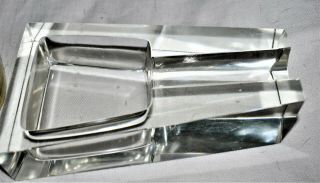 Vintage Heavy Clear Glass Pipe Rest Holder Stand
