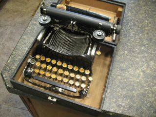 Corona No.  3 Typewriter W/case Black Classic Portable Folding Antique Vtg