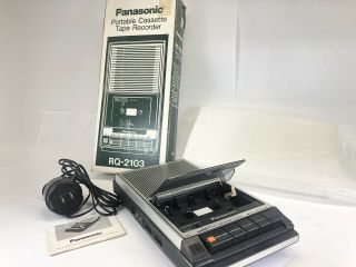 Vintage Panasonic Slimline Cassette Player Recorder Model Rq - 2103 Great Cond