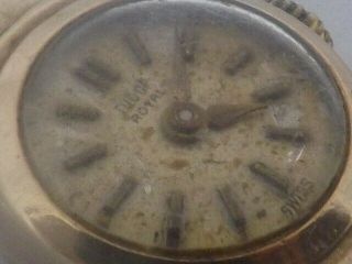 Vintage Tudor Royal Rolex Ladies 9ct Gold Wristwatch On 9ct Chain