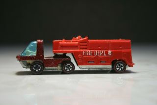Vintage Hot Wheels Red Line Heavyweight 1969 Fire Dept.  Tractor Trailer.